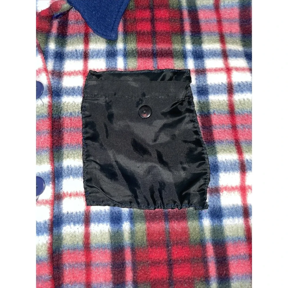 North Crest Women's Red‎ Plaid Cozy Fleece Shacket Shirt Jacket Size XL (18)